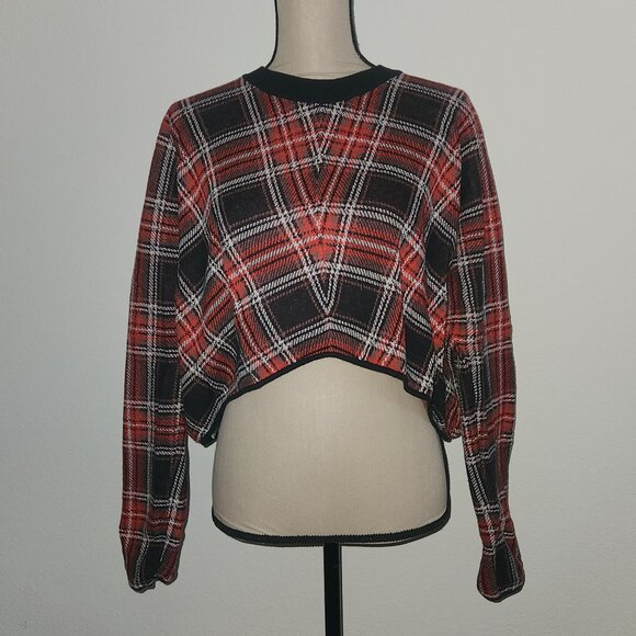BCBGeneration Plaid Sweater Sz M/L - Picture 1 of 12